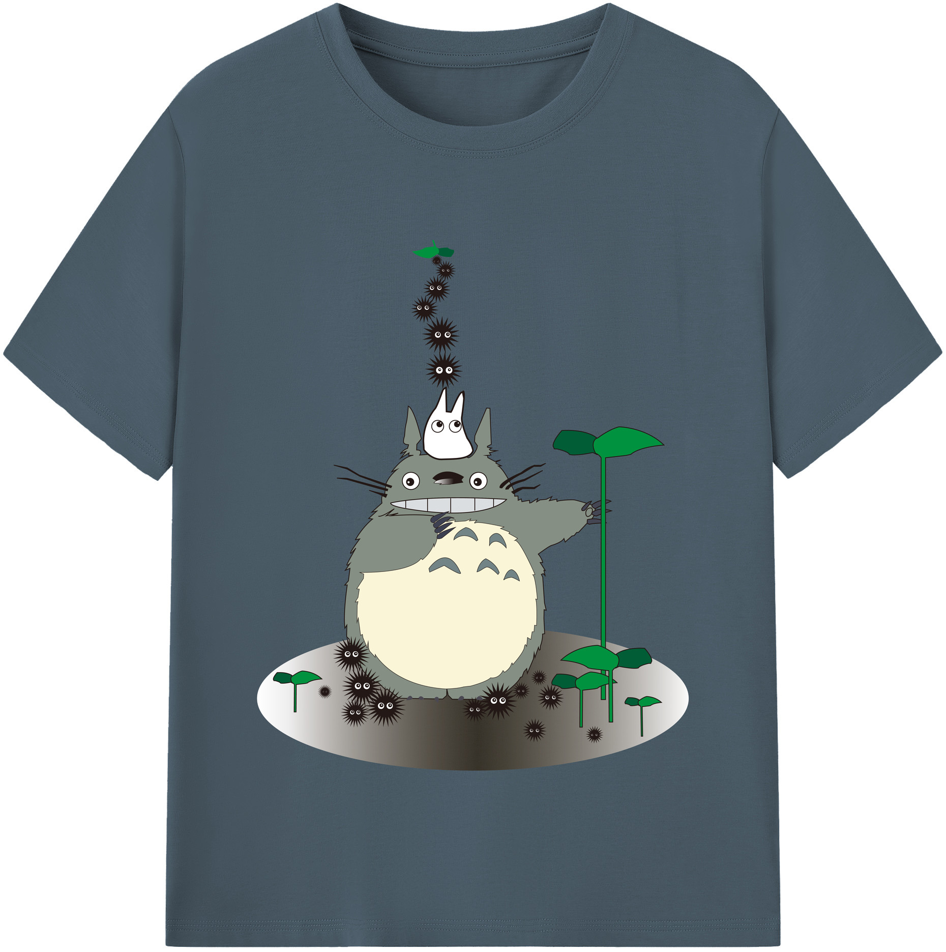 （画像用） となりのトトロ 草壁メイ 草壁サツキ My Neighbor Totoro Satsuki Kusakabe Mei Kusakabe 綿100％半袖Tシャツ（フロントプリント）